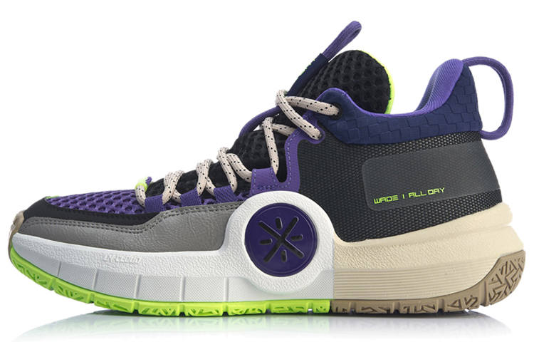 Li-Ning Li Ning ALL DAY 4 ALL DAY 4 Patchwork Cushioning Slip Resistant Mid top Basketball Shoes Men's Sneakers