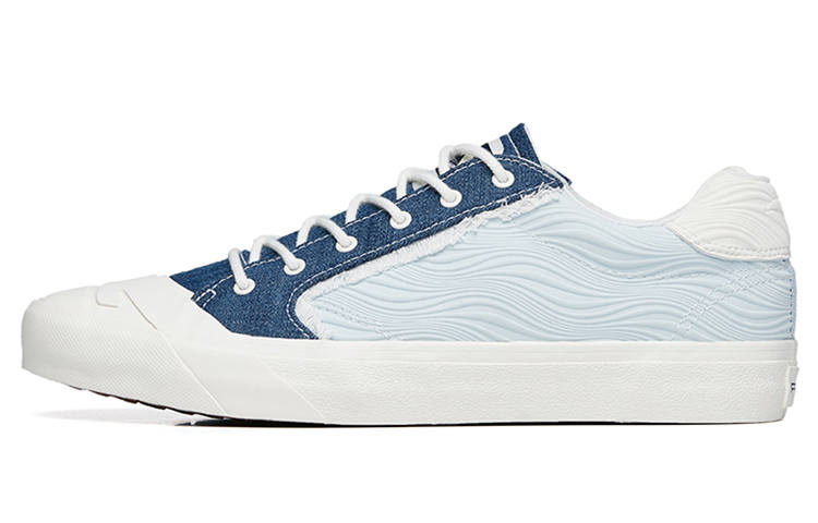 Anta Slip Resistant, Abrasion Resistant, Breathable Low top Canvas Shoes Men's White Blue