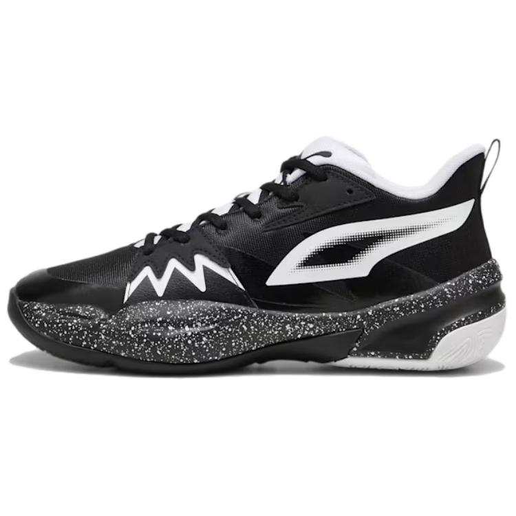 PUMA Genetics Slip Resistant, Breathable, Lightweight Low top Basketball Shoes Unisex Black