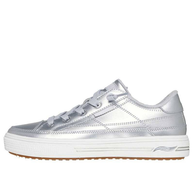 Skechers Arch Fit Mid top Skateboard Shoes Women's Silver