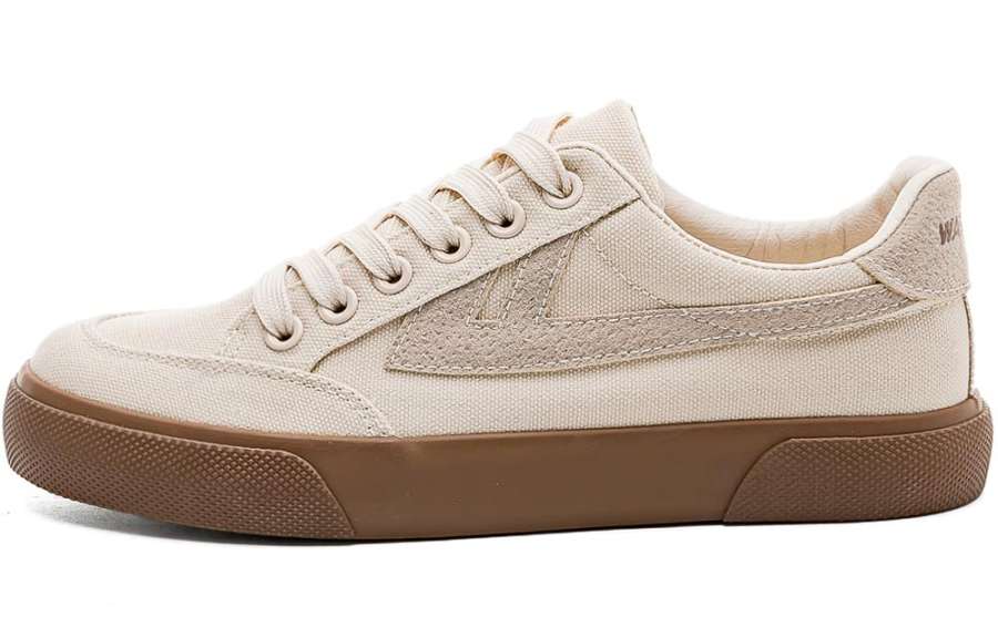 Warrior Slip Resistant, Abrasion Resistant, Breathable, Lightweight Low top Canvas Shoes Unisex Beige Brown
