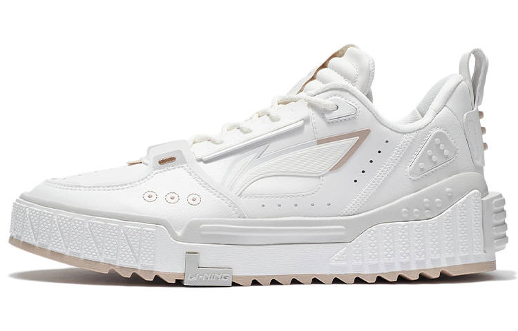 Li-Ning Li Ning Comfortable Lightweight Low top Skateboard Shoes Men's White