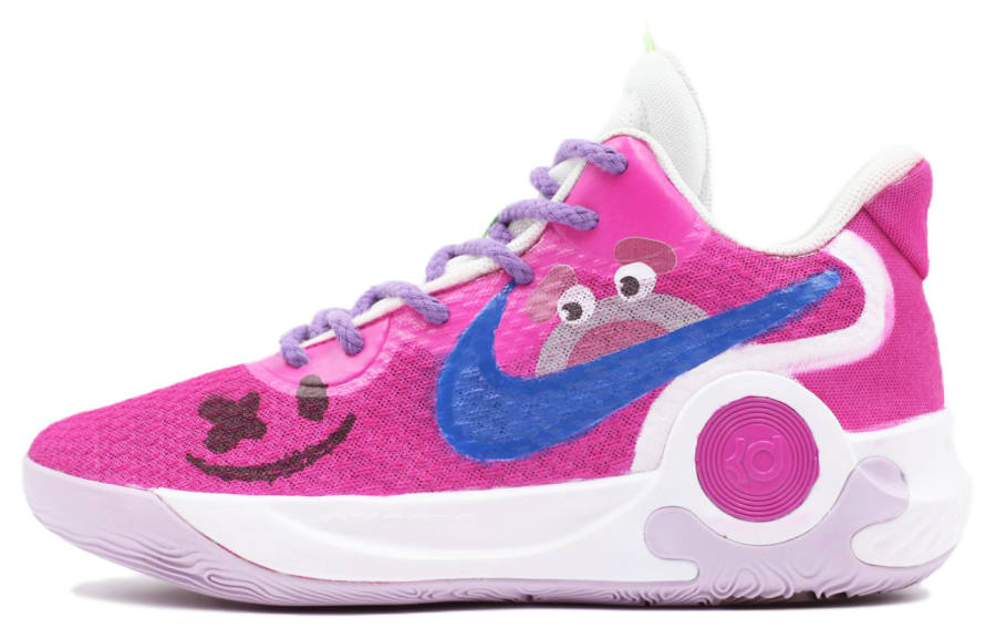 Nike Nike KD Trey 5 IX KD EP Cushioning Slip Resistant Abrasion Resistant Low top Basketball Shoes Men's Fuchsia