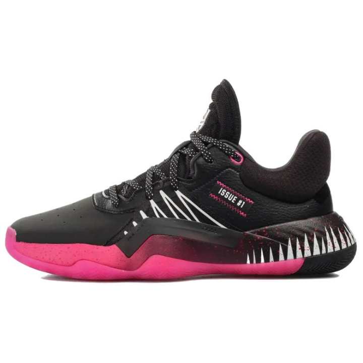 Adidas Adidas D.O.N. Issue #1 Mitchell, Spider Man Cushioning Abrasion Resistant Low top Basketball Shoes Men's Black Pink