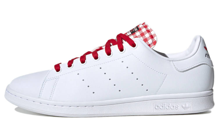 Adidas Originals Stan Smith Low top Skateboard Shoes Women's White Red Black