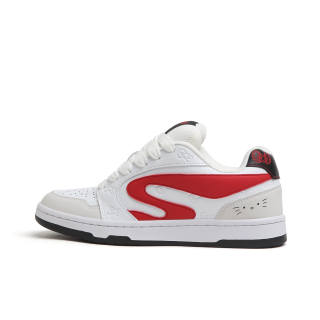 SINPERCO Coverage Slip Resistant And Abrasion Resistant Low top Skateboard Shoes Women's White Red