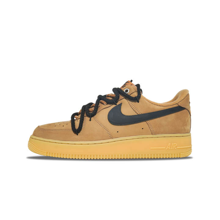 Nike Nike Air Force 1 Slip Resistant Abrasion Resistant Low top Skateboard Shoes Unisex Yellow Black
