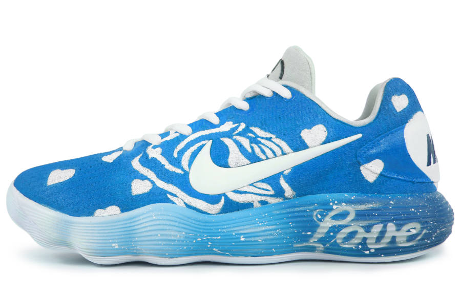 Nike Nike Hyperdunk 2017 Low Xi Chu Manufacturing Slip Resistant Low top Basketball Shoes Men's Blue White