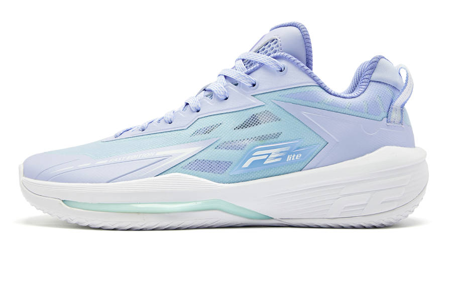 QIAODAN Low top Basketball Shoes Men's Yi Purple Light Green