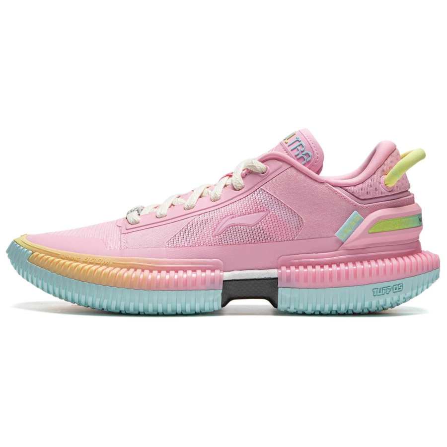 Li-Ning Li Ning Slip Resistant And Breathable Low top Basketball Shoes Men's Phoenix Pink
