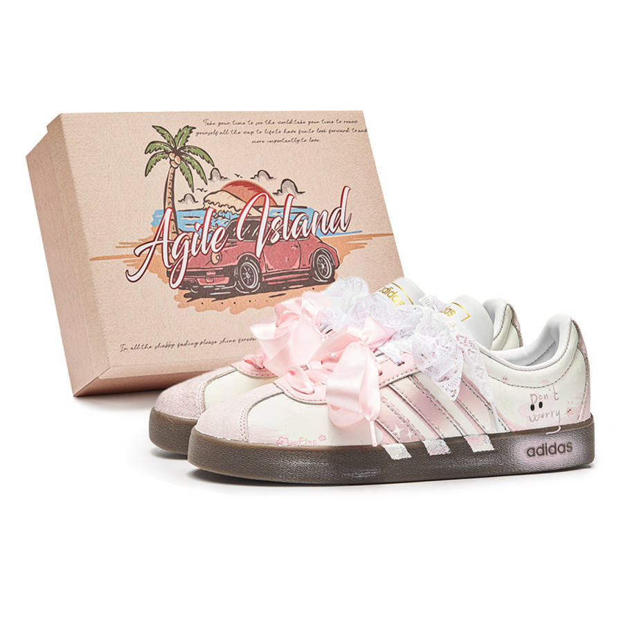 Adidas Adidas VL COURT 2.0 Lively Island, Shopping Bag, Guava Fruit Abrasion Resistant Abrasion Resistant Low top