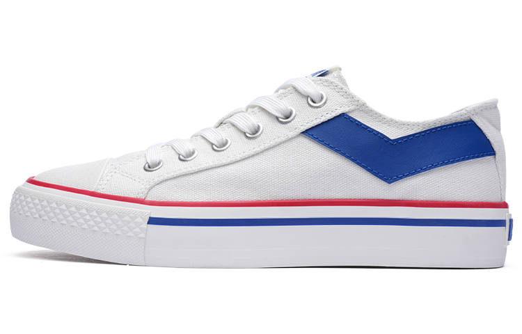 Pony Shooter Slip Resistant And Breathable Slip Resistant And Breathable Low top Canvas Shoes Unisex White Blue