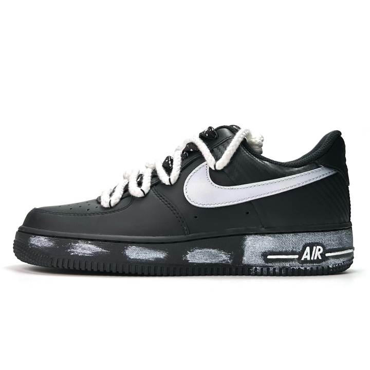 Nike Nike Air Force 1 Carbon Fiber, Black Warrior Slip Resistant Abrasion Resistant Low top Skateboard Shoes Unisex Black