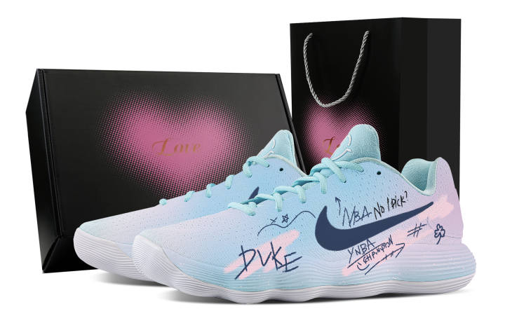 Nike Nike Hyperdunk 2017 Street Graffiti, Heart Box Cushioning Coverage Support Low top Basketball Shoes Men's