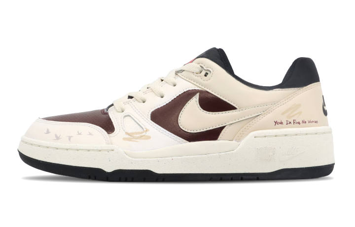 Nike Nike Full Force In The Tree, Peace Dove Abrasion Resistant Low top Skateboard Shoes Men's Khaki Dark Red