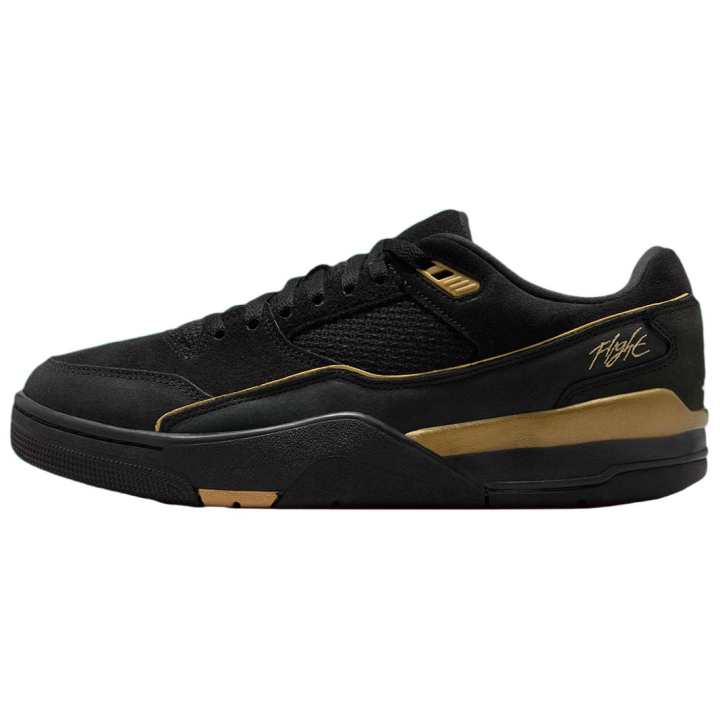 Jordan Jordan FLIGHT COURT Breathable Support Grip Basketball Shoes Unisex Black Gold