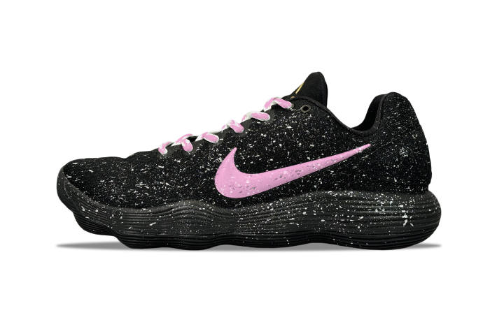 Nike Nike Hyperdunk 2017 YDCC Midnight Pink Star Baby's Breath Abrasion Resistant Low top Basketball Shoes Unisex Black Pink