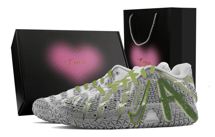 Nike Nike Ja Morant 3 Lush Forest, Heart Box Abrasion Resistant Low top Basketball Shoes Unisex