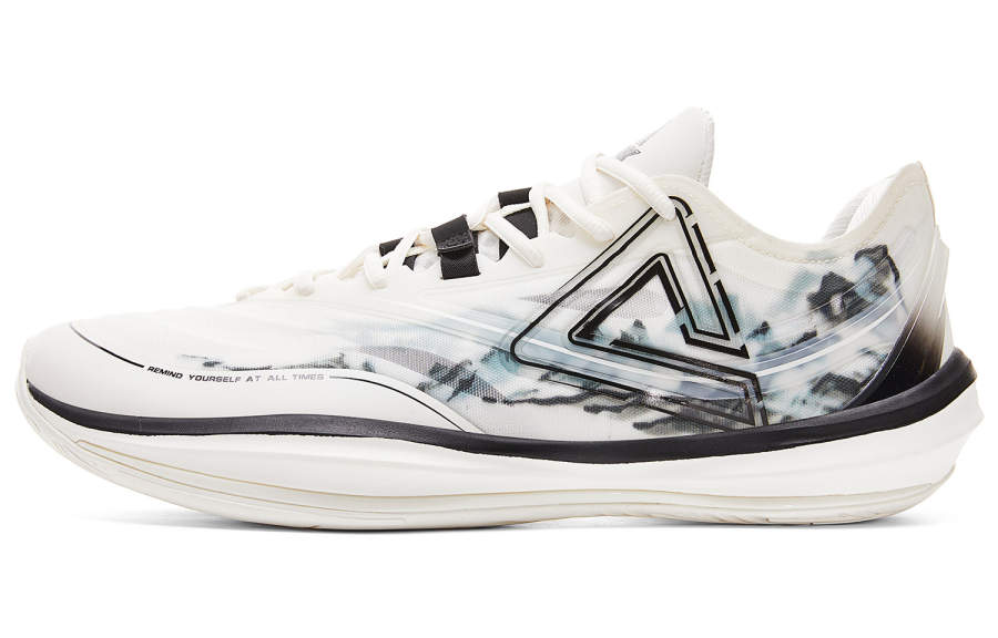 PEAK Cushioning Slip Resistant Cushioning Slip Resistant Low top Basketball Shoes Men's Ivory Black