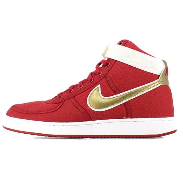Nike Nike Vandal Abrasion Resistant High top Basketball Shoes Men's Red White Gold