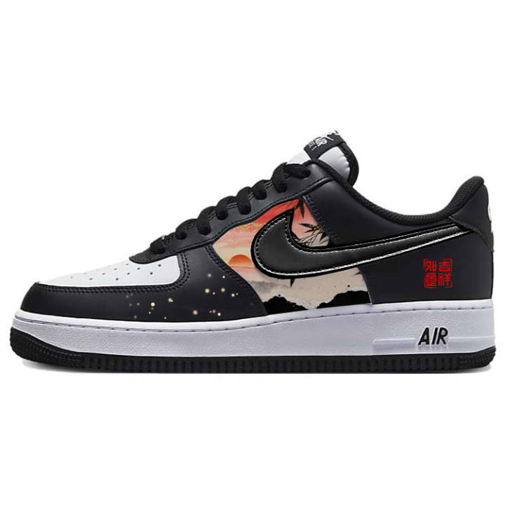 Nike Nike Air Force 1 Slip Resistant, Abrasion Resistant, Lightweight Low top Skateboard Shoes Unisex White Black