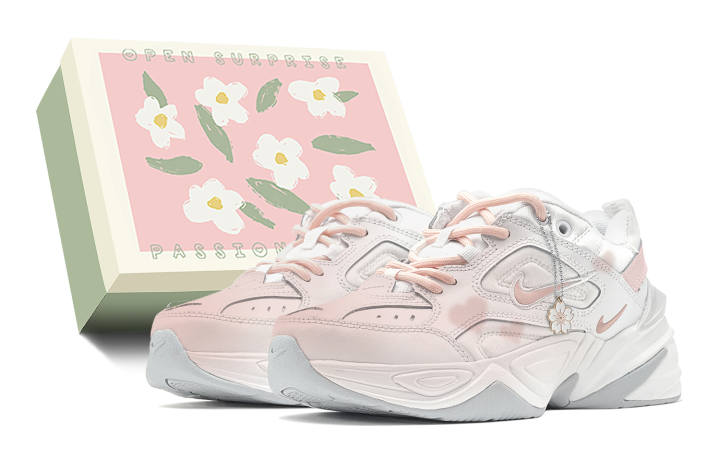 Nike Nike M2K Tekno Heart Cherry Blossom Low top Skateboard Shoes Women's Pink White