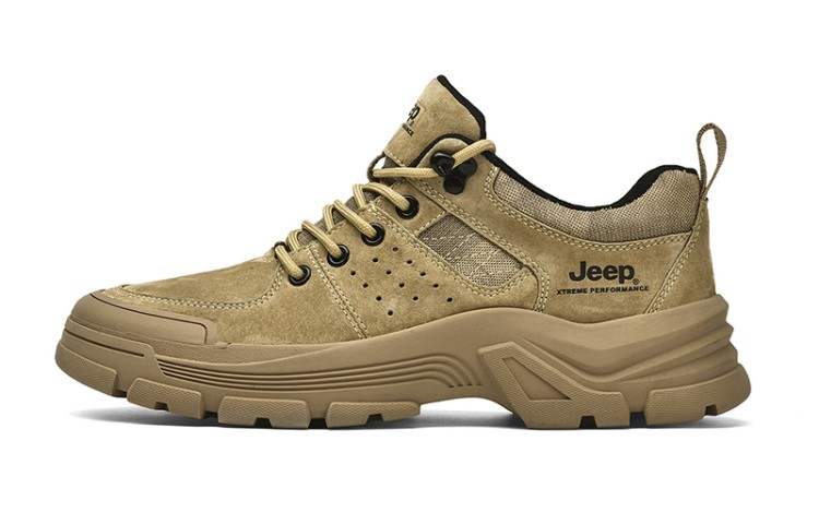 Jeep Textile, Pigskin Outdoor Low top Mountaineering Shoes Men's Sand