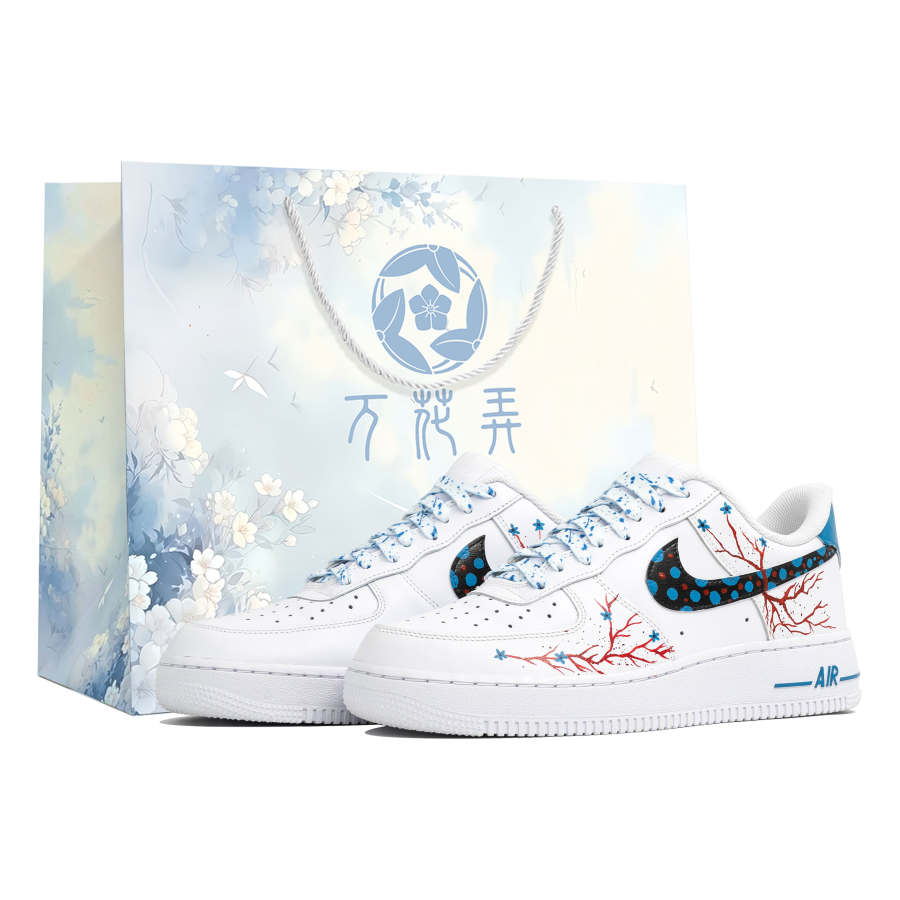 Nike Nike Air Force 1 Kaleidoscope, First, Shopping Bag Leather Abrasion Resistant Low top Skateboard Shoes Unisex
