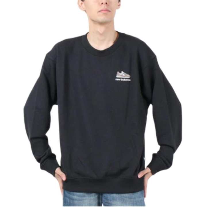 New Balance New Balance Sweatshirts Men's Black Crew Neck Moderate