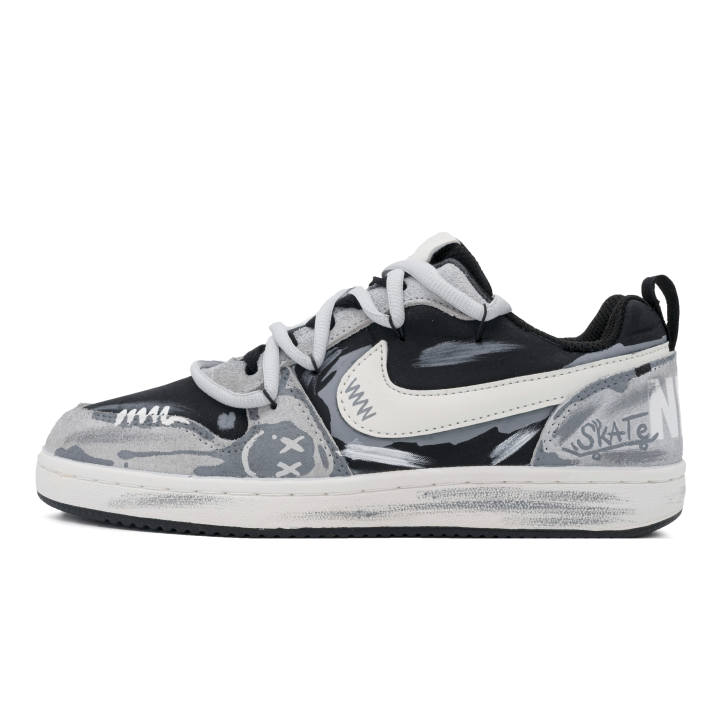 Nike Nike Court Borough PRM Skateboard Shoes Men's Low Top Gray/White