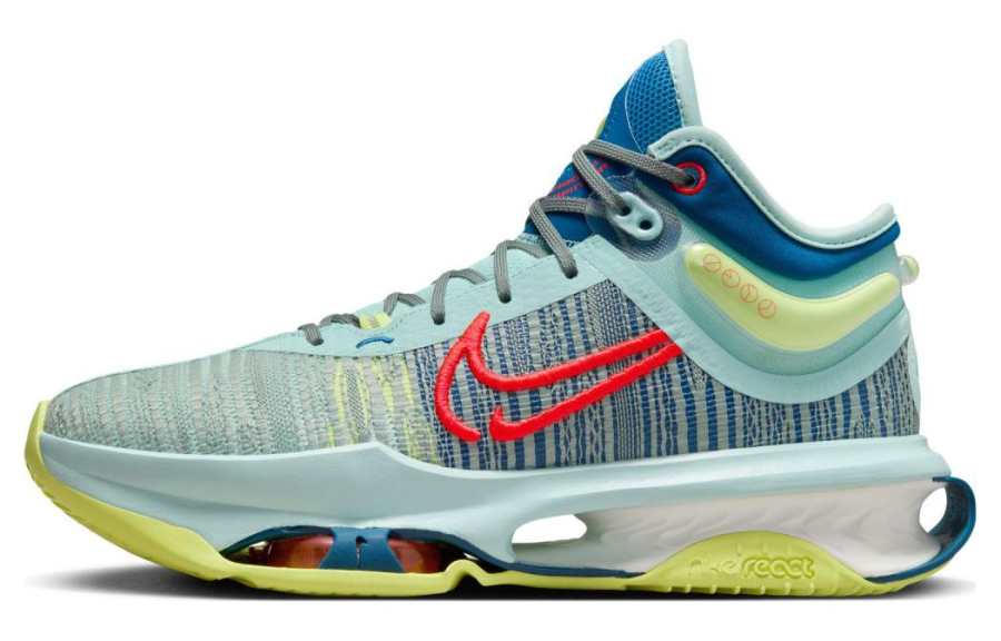Nike Nike Air Zoom G.T. Jump 2 Alpha Wave Mid top Basketball Shoes Men's Gray Blue