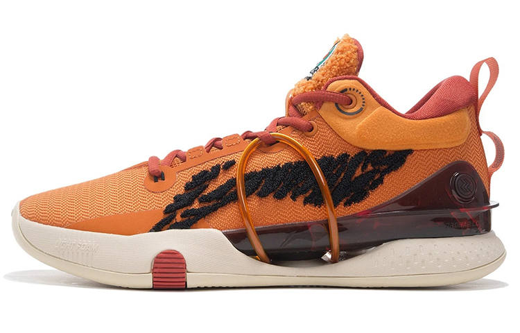 Li-Ning Disney x Li Ning Speed 8 Premium Tigger Slip Resistant Abrasion Resistant Low top Basketball Shoes Men's Jams Orange