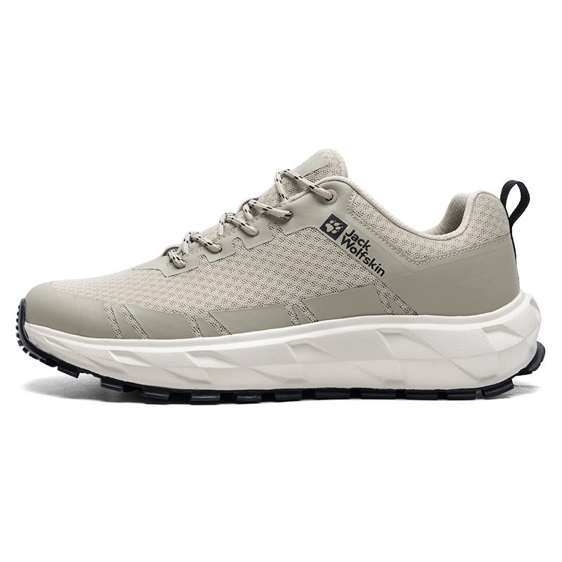 Jack Wolfskin HIKE VENTURA Cushioning Abrasion Resistant Low top Hiking Shoes Men's Seal White