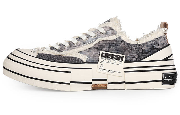 XVESSEL VESSEL Low top Canvas Shoes Unisex Gray Brown