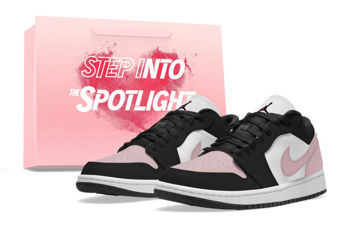 Jordan Jordan Air Jordan 1 Low top Skateboard Shoes Unisex Black Pink