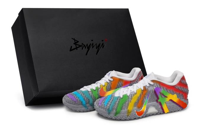 Nike Nike Ja Morant 3 811 Manufacturing, Rainbow Candy, Special Shoe Box Cushioning Slip Resistant Low top Basketball Shoes
