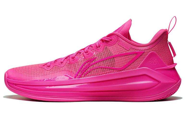 Li-Ning Li Ning Liren 3 V2 Pink Abrasion Resistant Breathable Low top Basketball Shoes Unisex Neon Pink