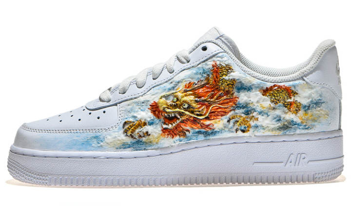 Nike Nike Air Force 1 Low Air Force 1 Low top Skateboard Shoes Men's White Blue Red