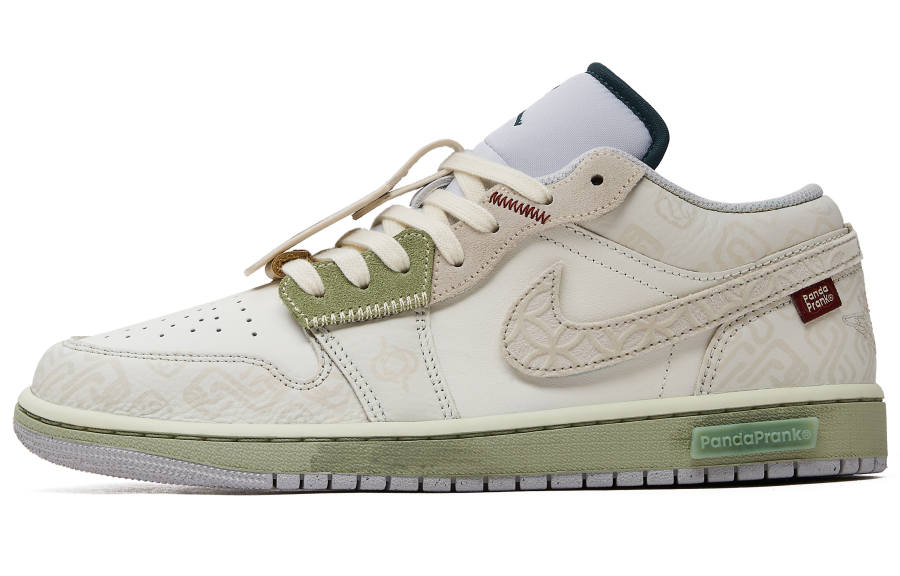Jordan Jordan Air Jordan 1 Panda Prank, Transcend The Dust To Greet Gold, Year Of The Snake Swallows Gold Comfortable Low top