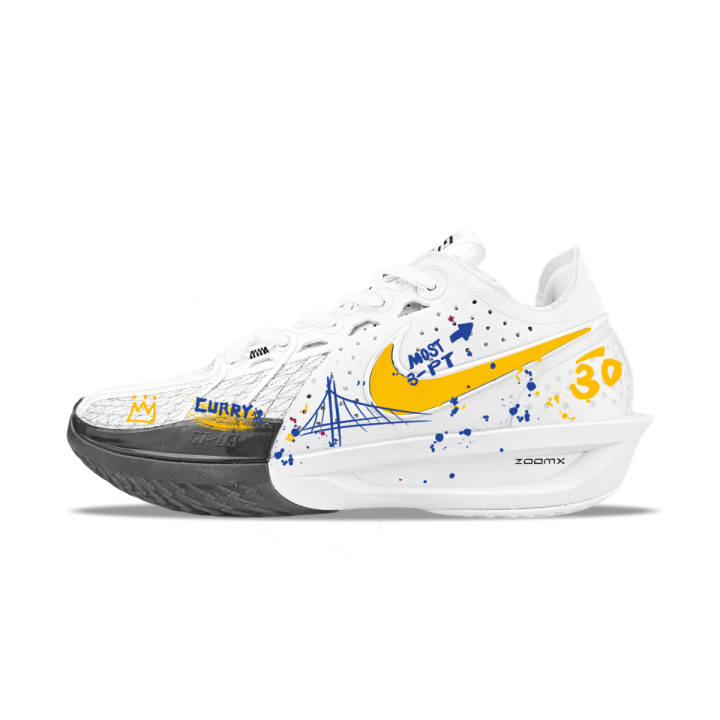 Nike Nike G.T. Cut 3 EP BNK Curry Graffiti Low top Basketball Shoes Men's White Yellow