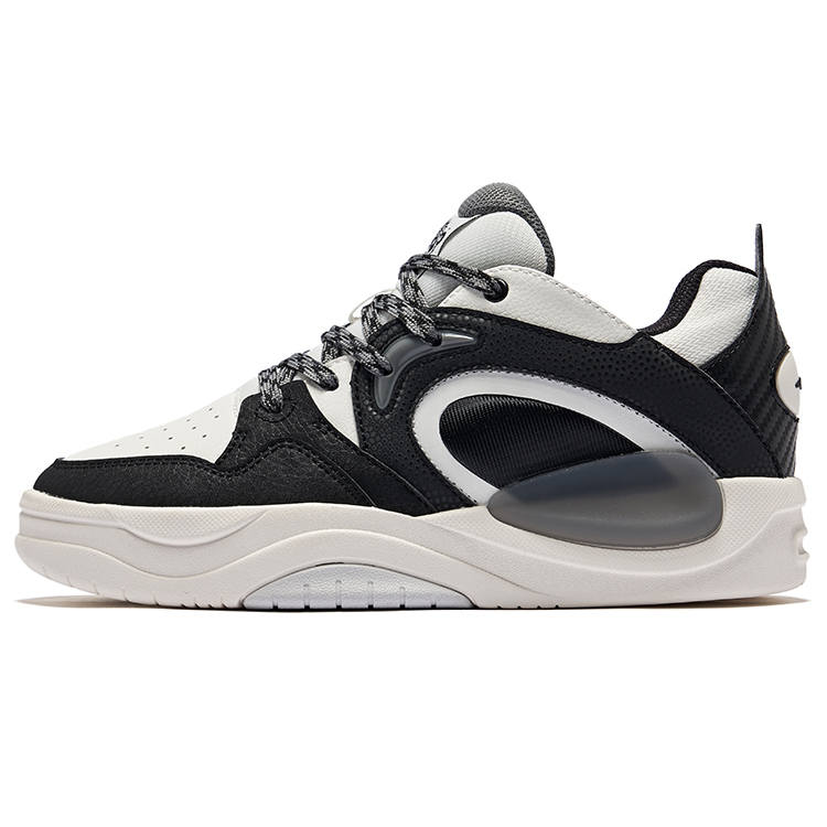 Erke Impression Panda 3 Wear resistant And Lightweight Low top Skateboard Shoes Women's Microcrystal White Jet Black