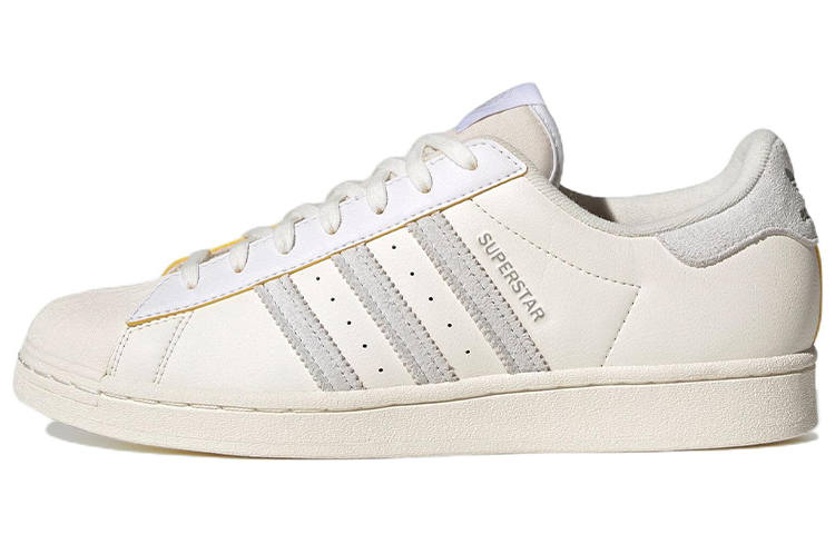 Adidas Originals Superstar Vegan Icons Textile, Synthetic Leather Abrasion Resistant Low top Skateboard Shoes Unisex