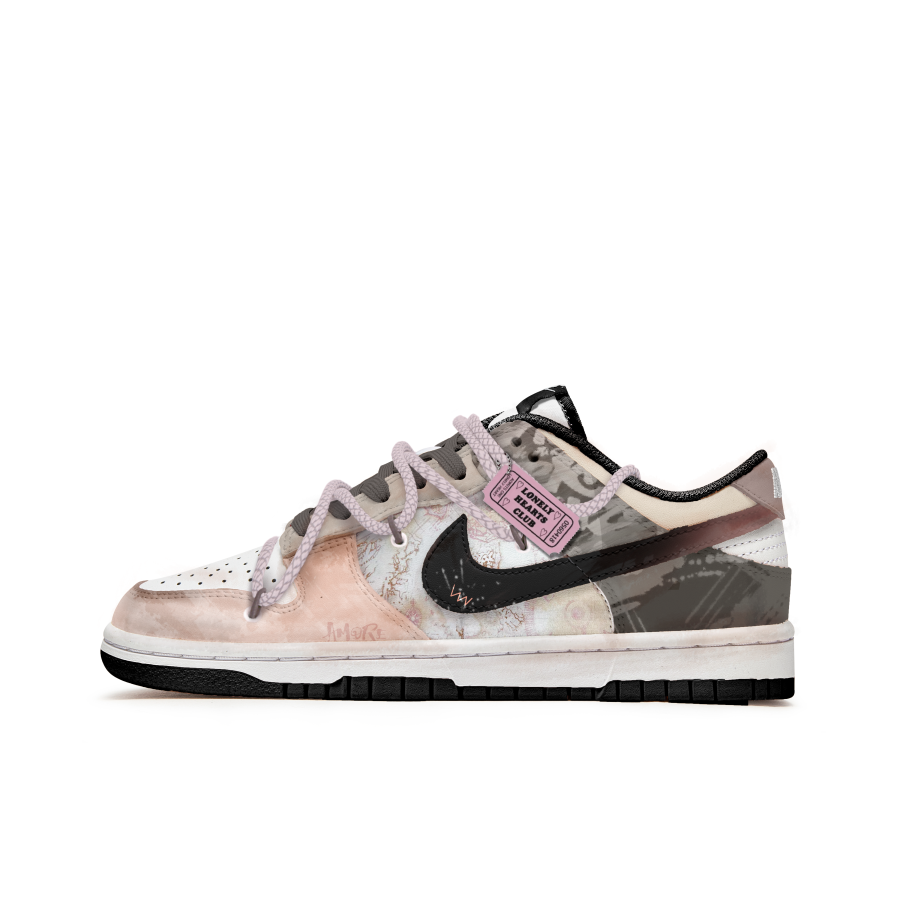 Nike Nike Dunk Love Confession Balloons Slip Resistant Abrasion Resistant Low top Skateboard Shoes Unisex Brown White