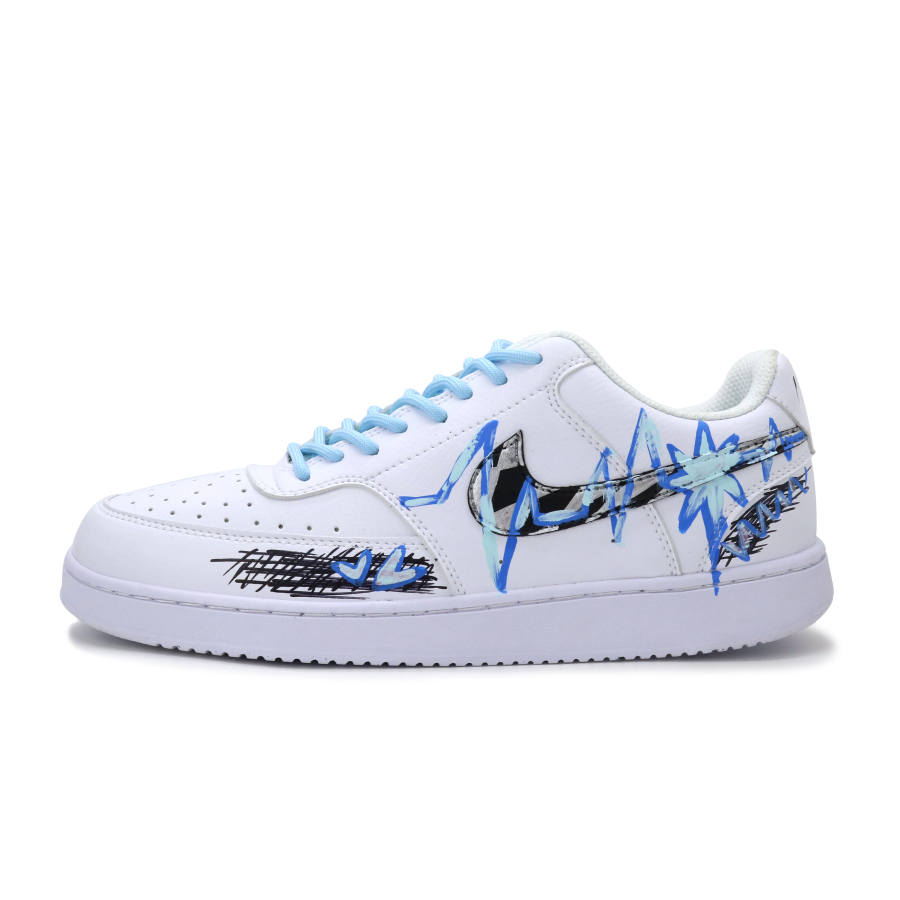 Nike Nike Court Vision 1 Heartbeat Rhythm Leather Abrasion Resistant Balance Support Low top Skateboard Shoes Men's