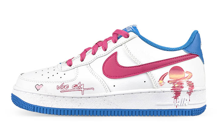Nike Nike Air Force 1 Low ESS Low top Skateboard Shoes GS Blue Pink
