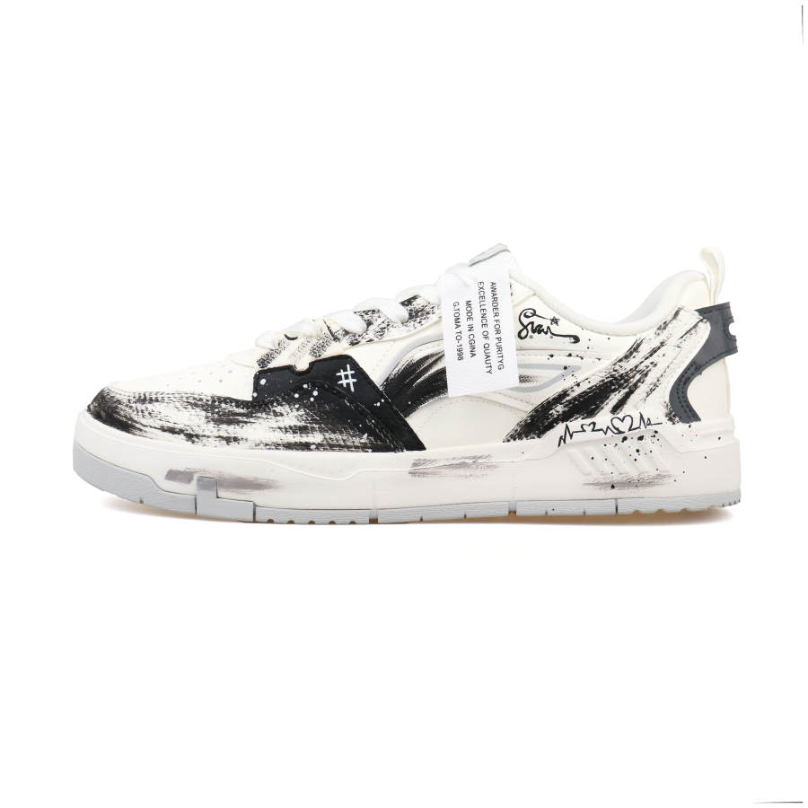 Li-Ning Li Ning Original Era Slip Resistant, Abrasion Resistant, Breathable Low top Skateboard Shoes Men's White