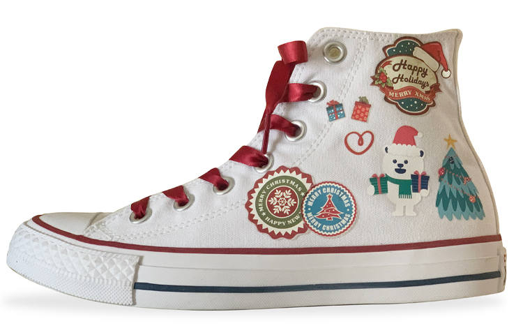 Converse Chuck Taylor All Star High top Canvas Shoes Unisex White Red