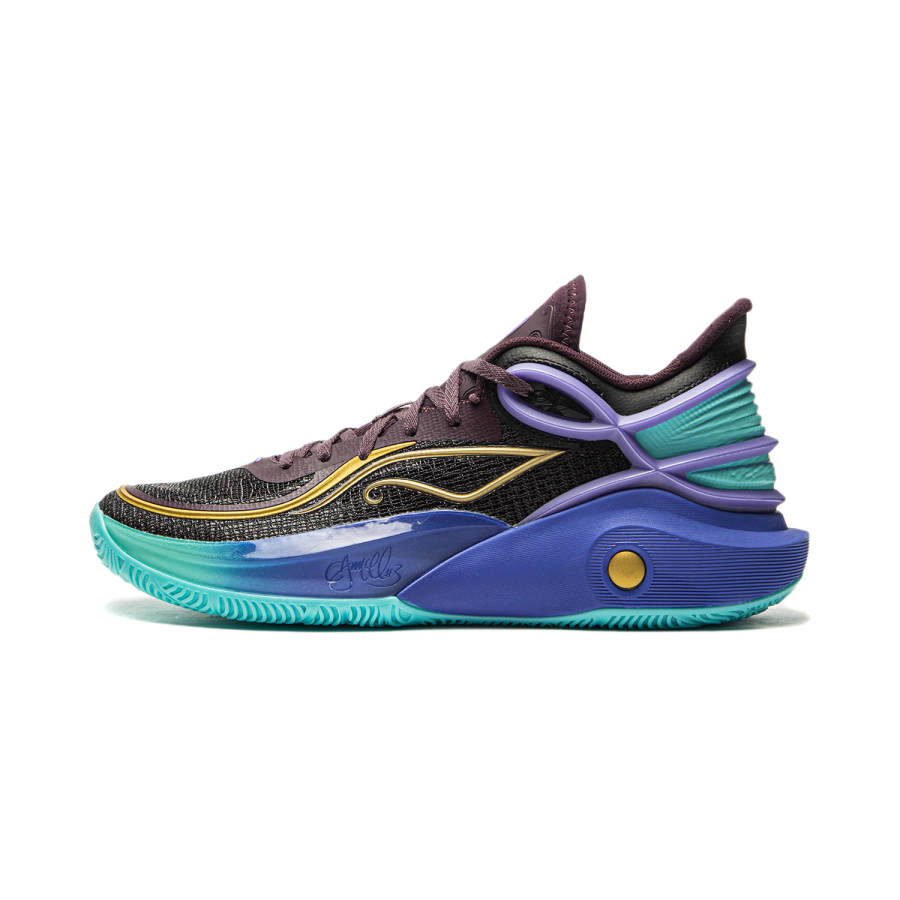 Li-Ning Li Ning CJ 3 Cushioning Slip Resistant Abrasion Resistant Lightweight Rebound Low top Basketball Shoes Men's Black Blue
