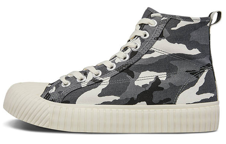 Kappa Slip Resistant Abrasion Resistant Slip Resistant Abrasion Resistant High top Canvas Shoes Unisex Camouflage Blue