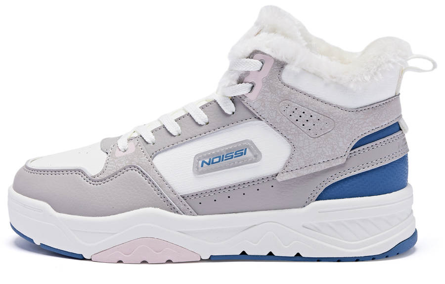 QIAODAN Thermal Cushioning Abrasion Resistant Lightweight Waterproof Slip Resistant High top Skateboard Shoes Women's